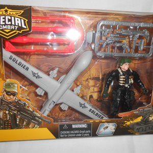 New Kids Toy: Special combat Soldier figure w/ accessories Airplane guns 3+ 🎁
